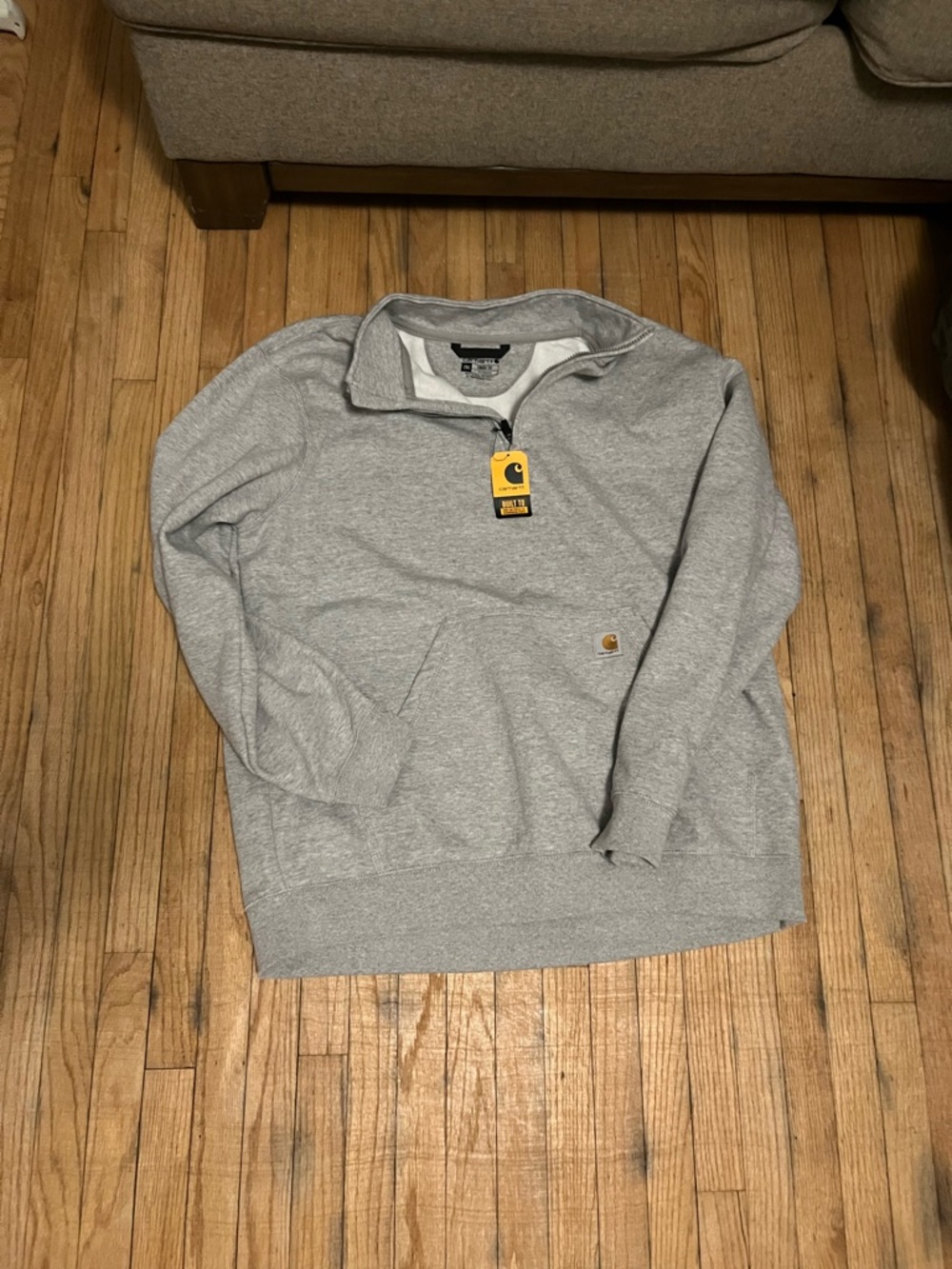 Carhartt Heather Gray Quarter-Zip Pullover